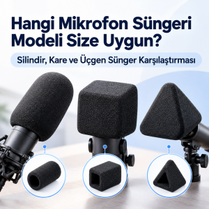 Hangi Mikrofon Süngeri Modeli Size Uygun? Silindir, Kare ve Üçgen Sünger  Karşılaştırması